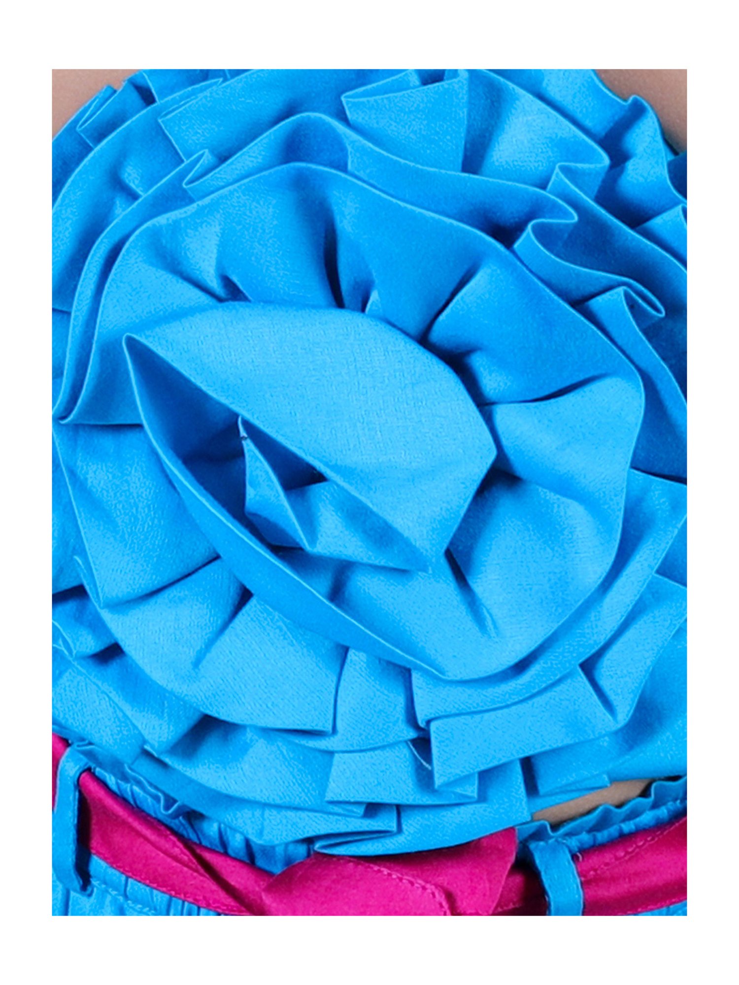 Lil Drama Kids Blue Solid Top with Pants