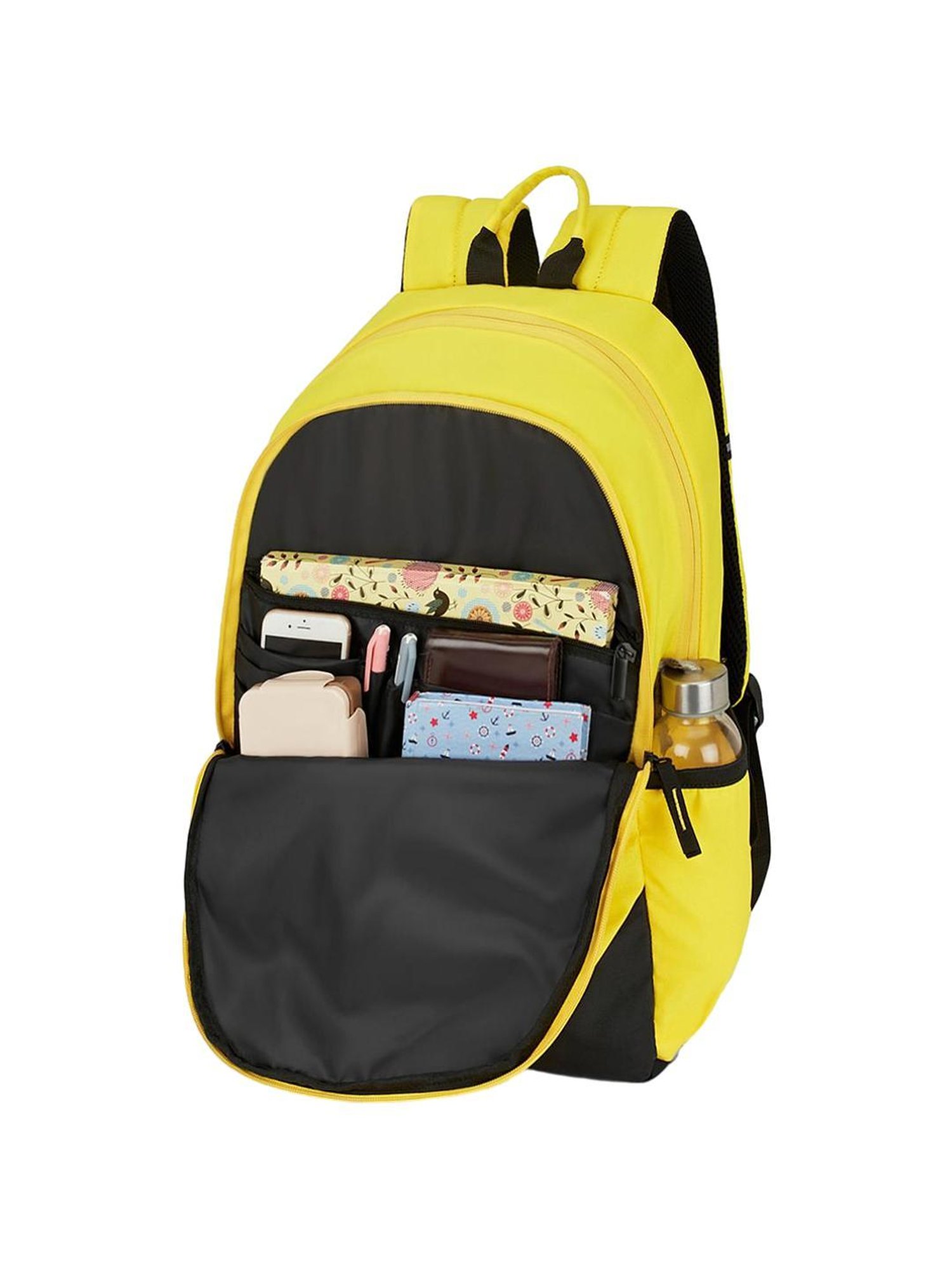 United Colors of Benetton Pablo 23 Ltrs Yellow & Black Medium Laptop Backpack