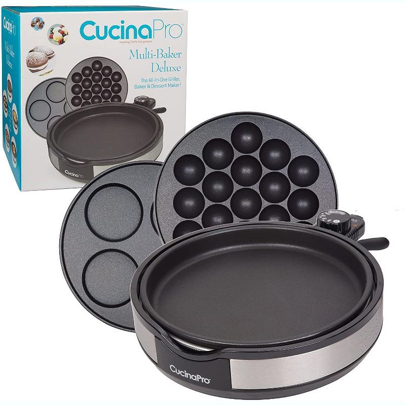 CucinaPro Electric Non-stick Multi Baker with 3 Interchangeable Plates