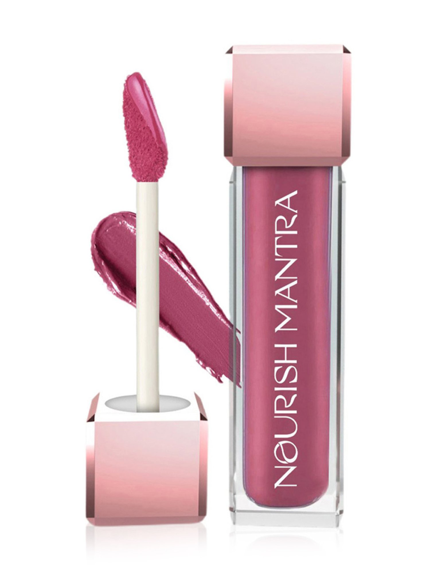 Nourish Mantra Creamy Matte Liquid Lipstick with SPF 15 Berry Dhamaka - 3.5 ml