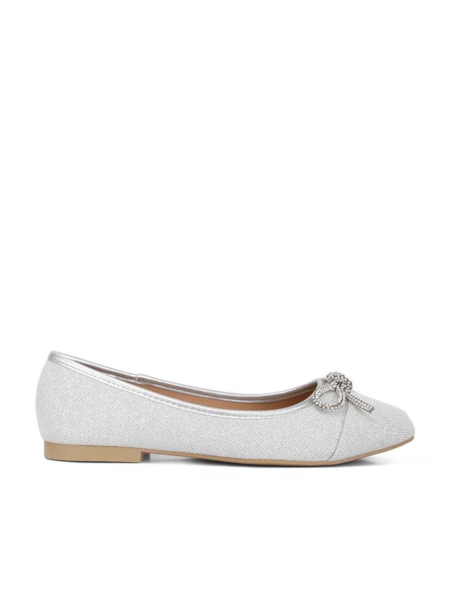 London Rag Women's Silver Flat Ballets