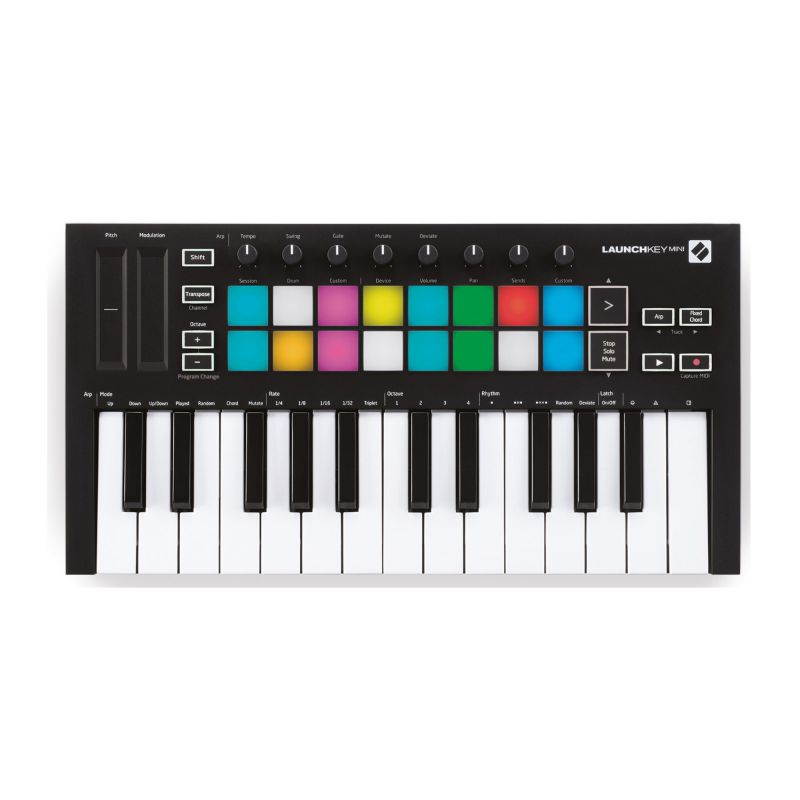 Novation Launchkey MK3 25 Mini-Key Keyboard w/ Sustain Pedal and USB Hub Bundle