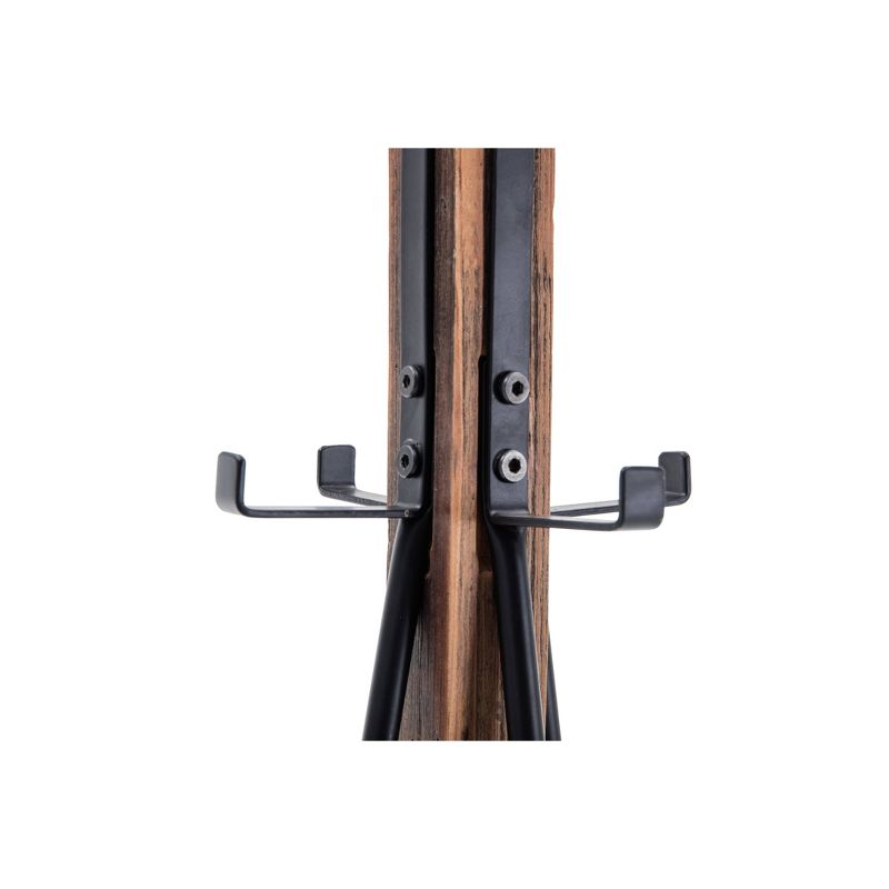 Noma Wood & Metal 8 Hook Standing Coat Rack Brown/Black - Summerland Home