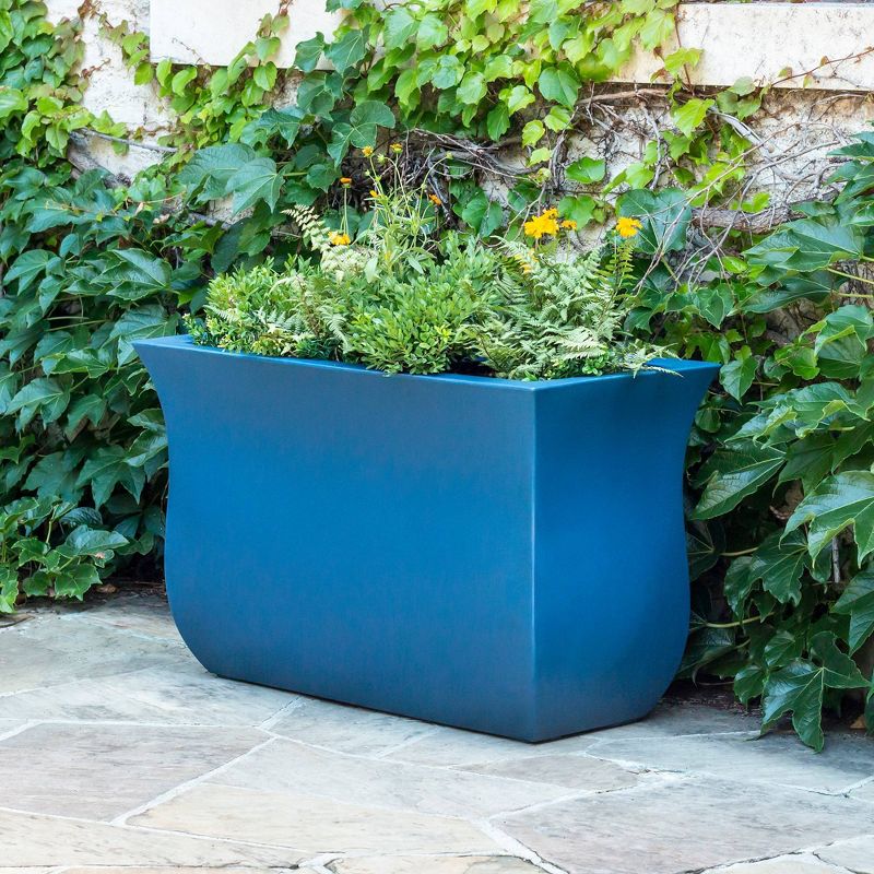 22" Valencia Trough Rectangular Planter Neptune Blue - Mayne