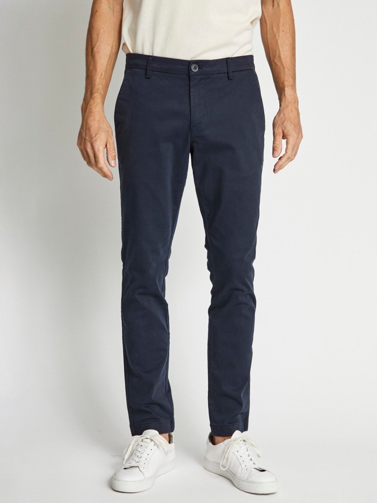 Bruun & Stengade Dark Blue Regular Fit Flat Front Trousers