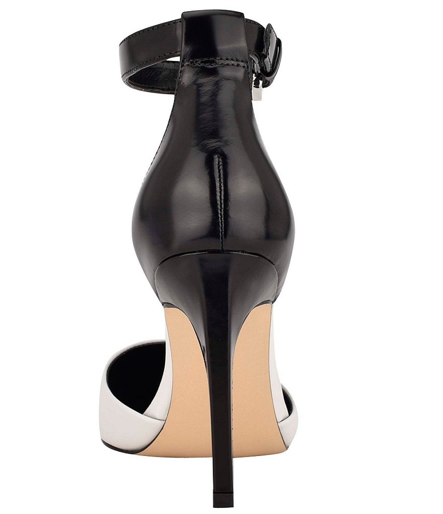 Deltan Tessa Croc-Embossed T-Strap Block Heel Pumps