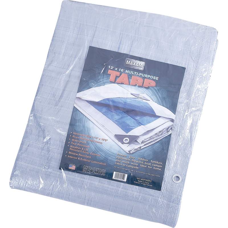 Maxam 12' x 16' All-Purpose Tarp (Hemmed size 11'4" x 15'6")
