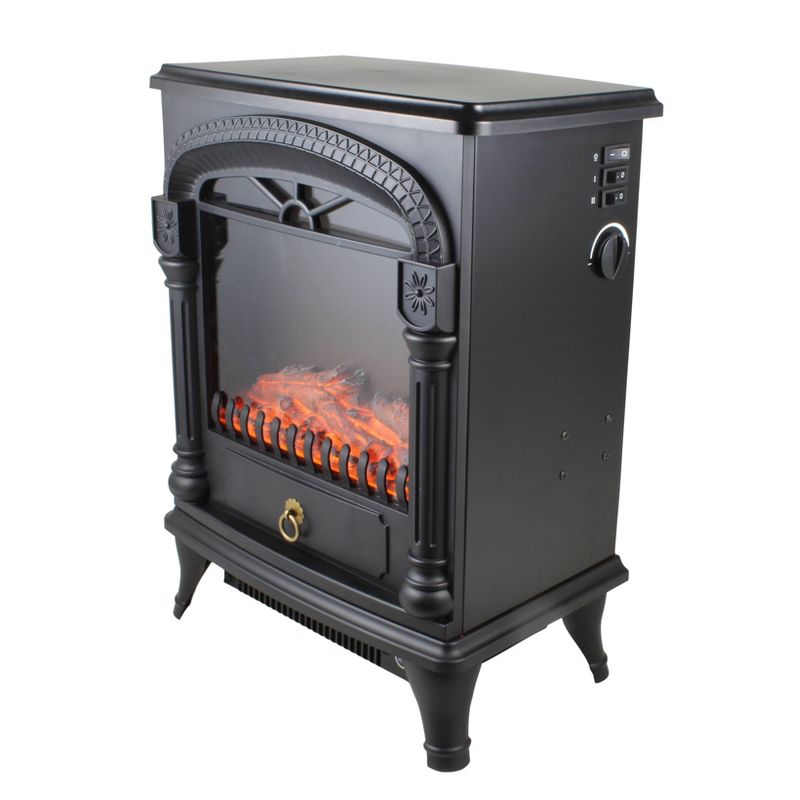 Comfort Zone Fireplace Stove Heater Black