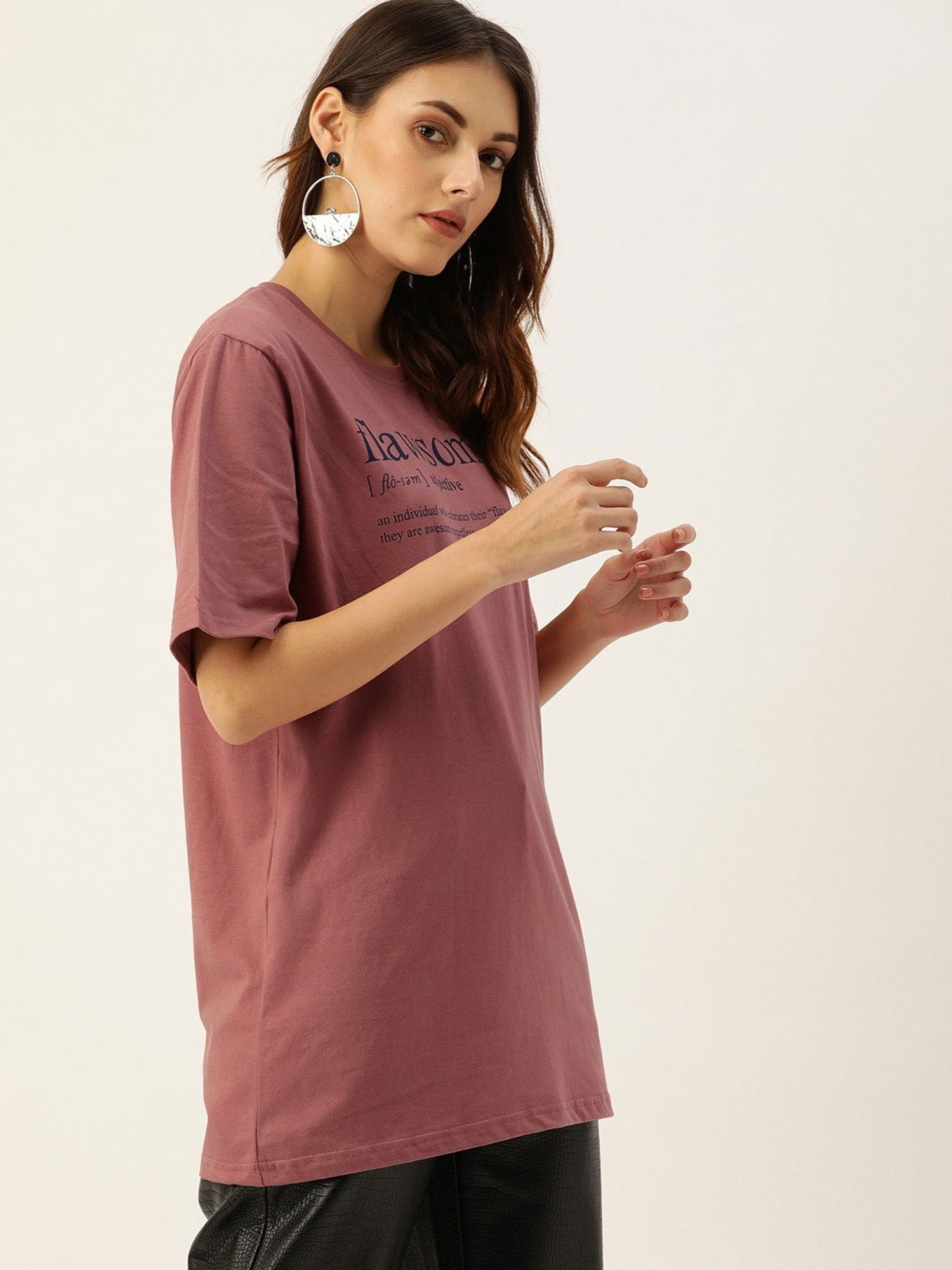 Dillinger Dusty Pink Graphic Print T-Shirt