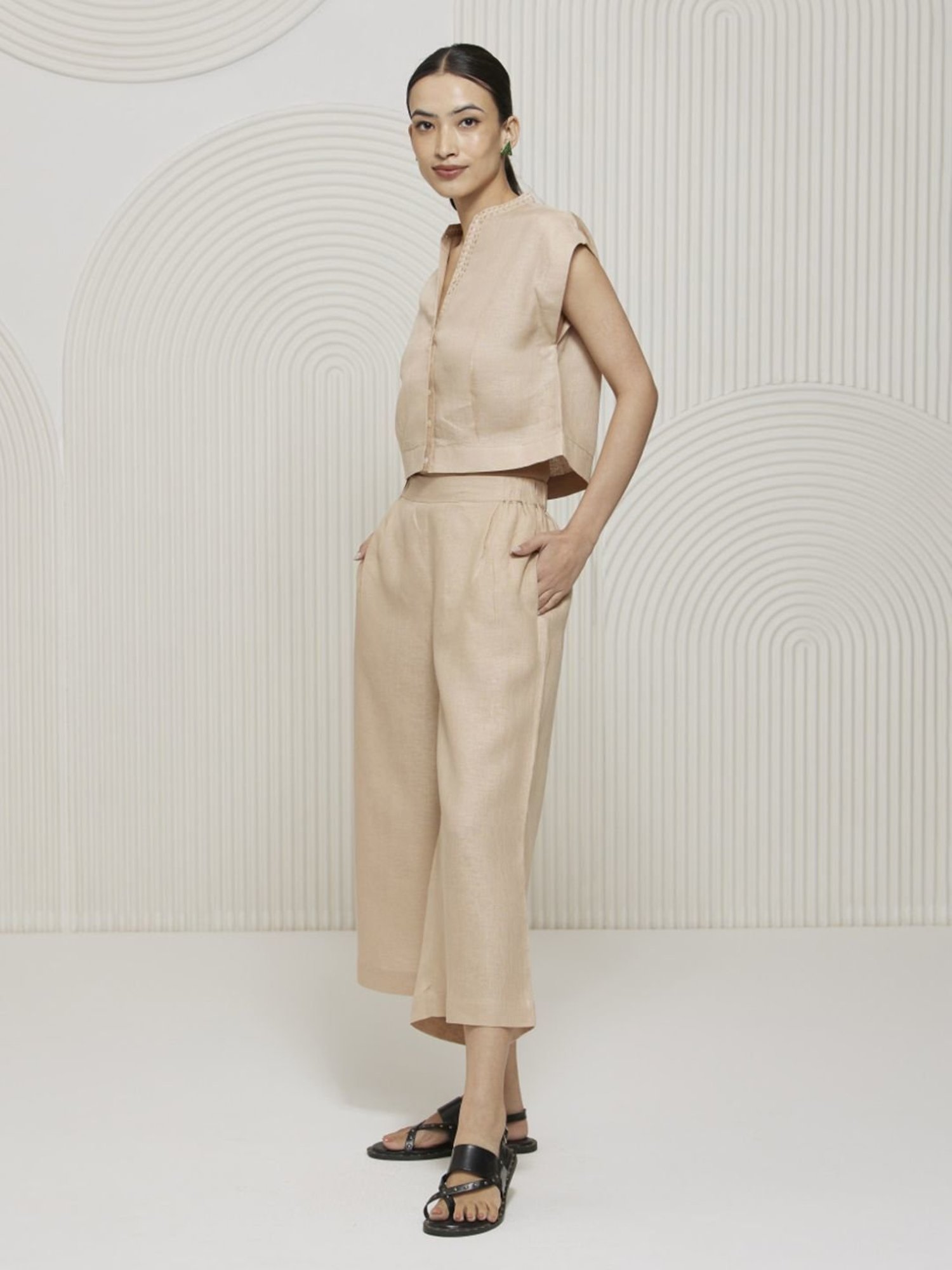 Melon by PlusS Blue Printed Shirt Pant Set