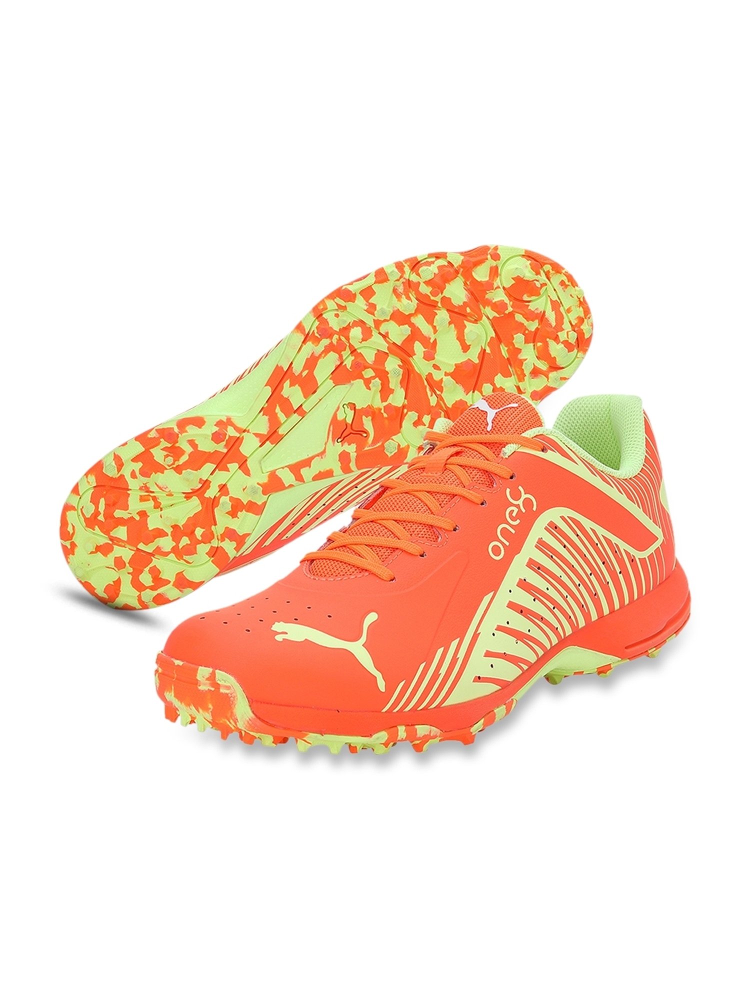 Nivia Men's Track and field-100 Orange Cricket Shoes