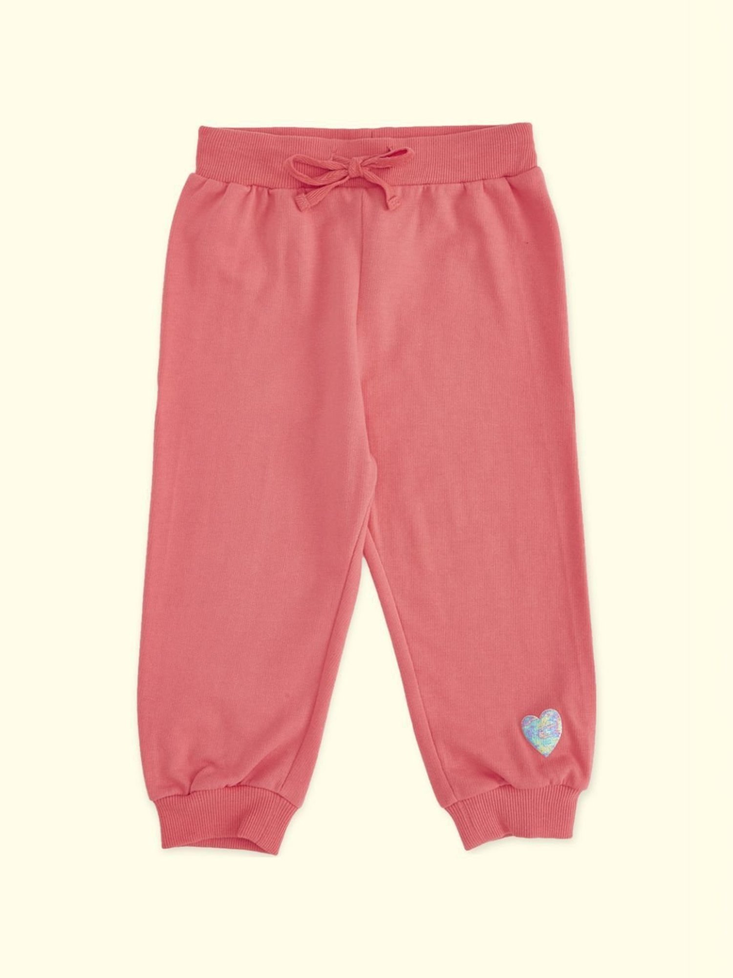 Pantaloons Baby Cloud Pink Cotton Regular Fit Trackpants