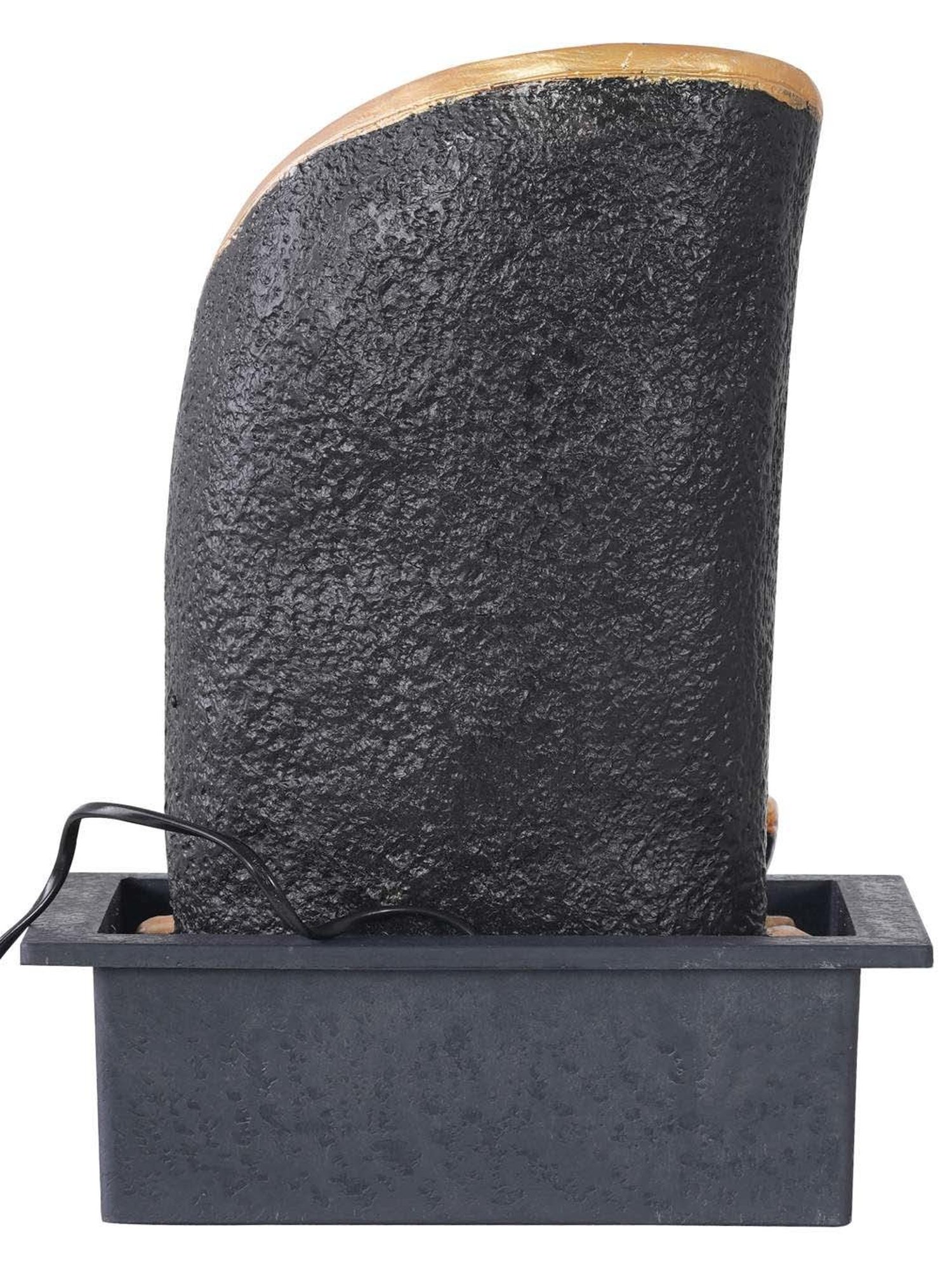 CHRONIKLE Black Polyresin Table Top 3 Steps Waterfall Fountain