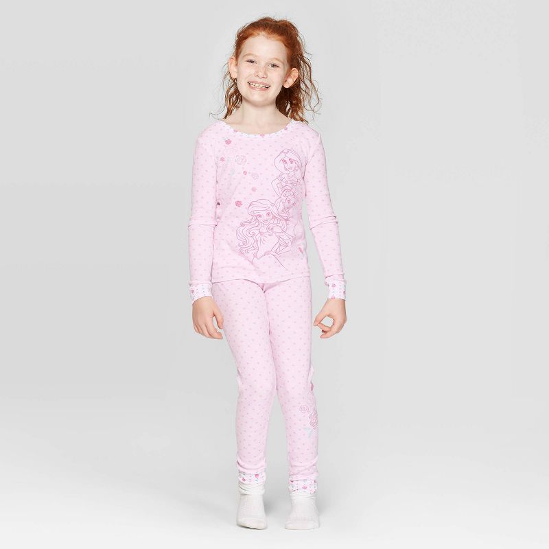Girls' Disney Princess 2pc Pajama Set - Pink 2T - Disney Store