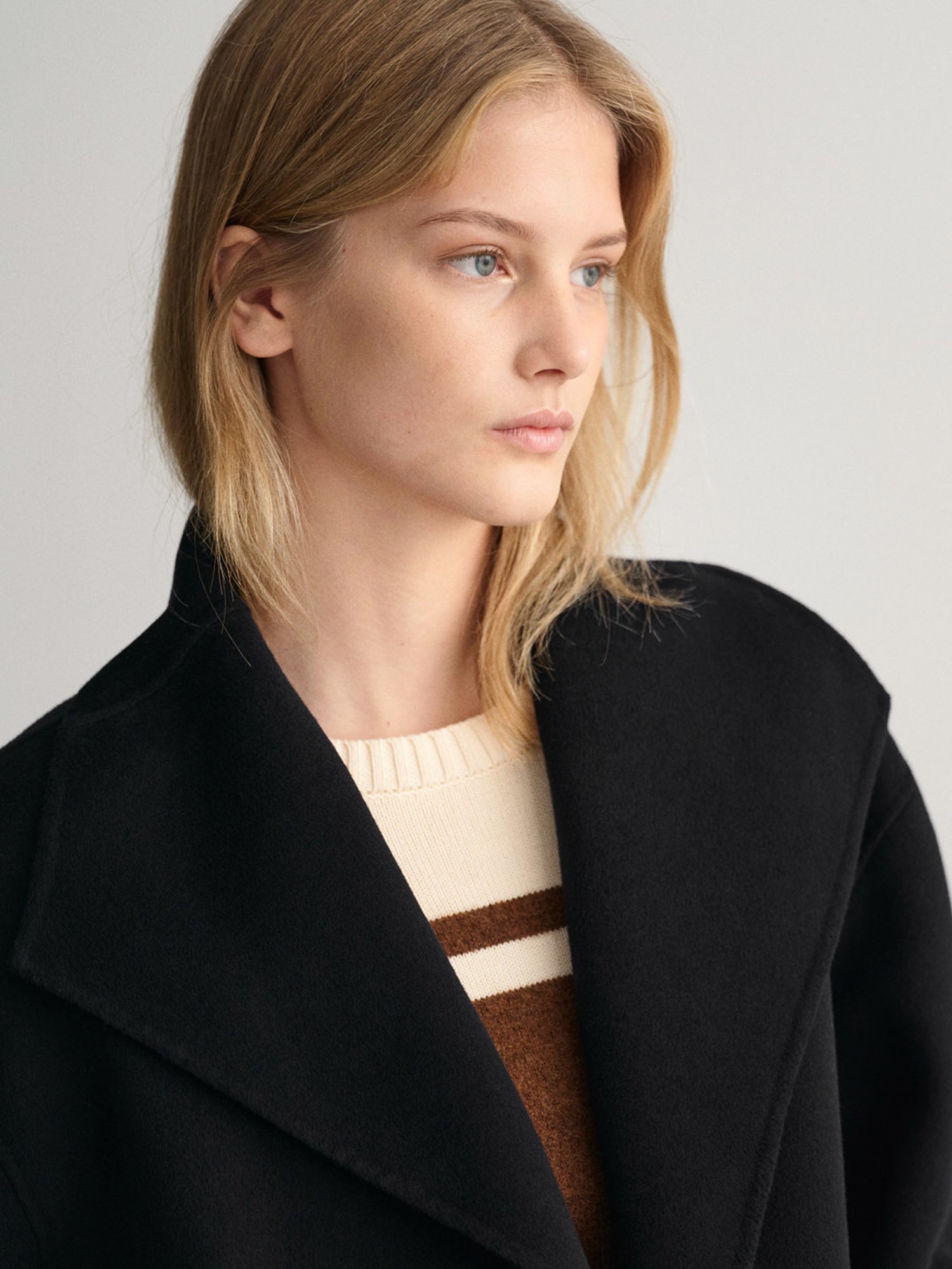 GANT Black Full Sleeves Overcoat