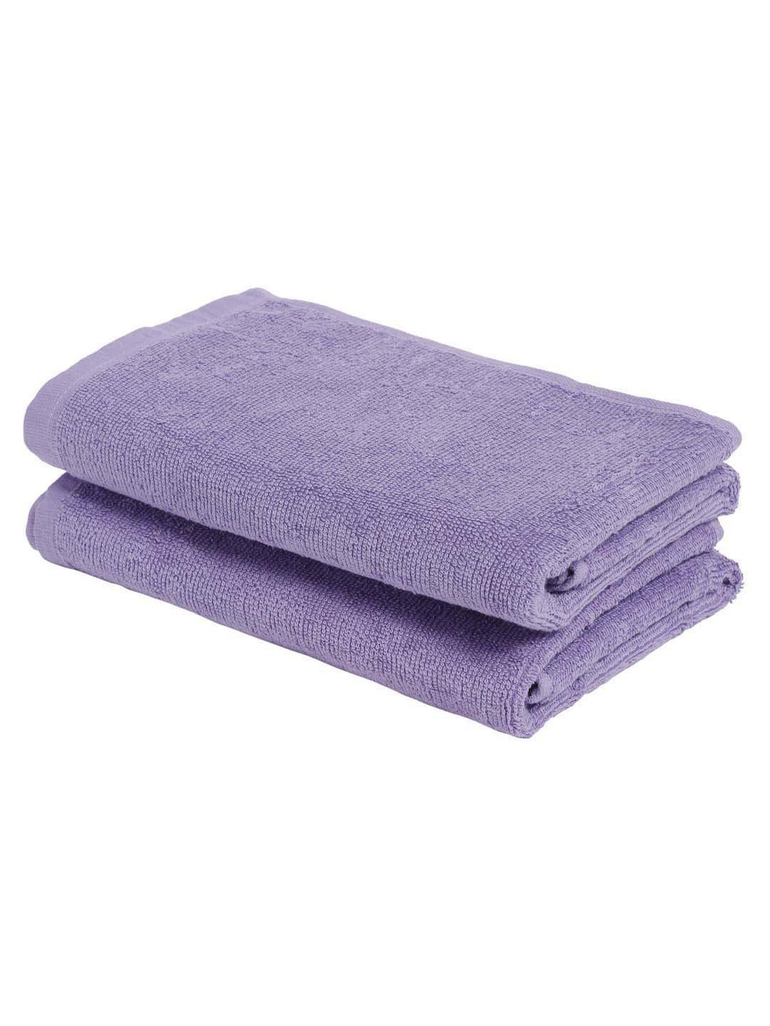 Creeva Purple Cotton 400 GSM Towel - Set of 2