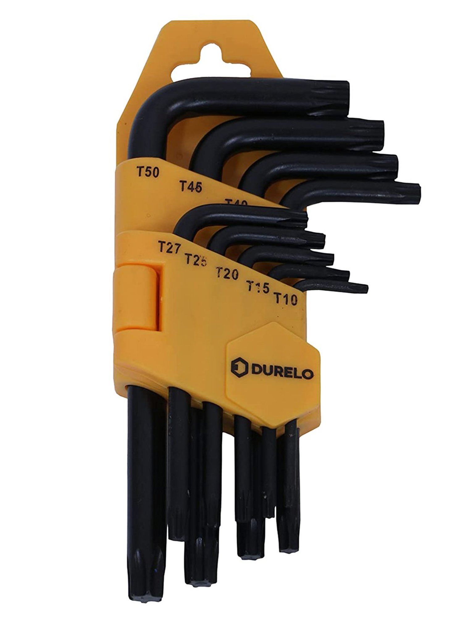 DURELO STK9S Torx Key Set (T10, T15, T20, T25, T27, T30, T40, T45, T50) (Yellow/Black)