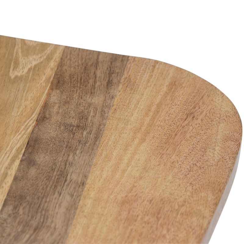 18" Tillman Metal and Wood Accent Table Natural/Gold - WyndenHall