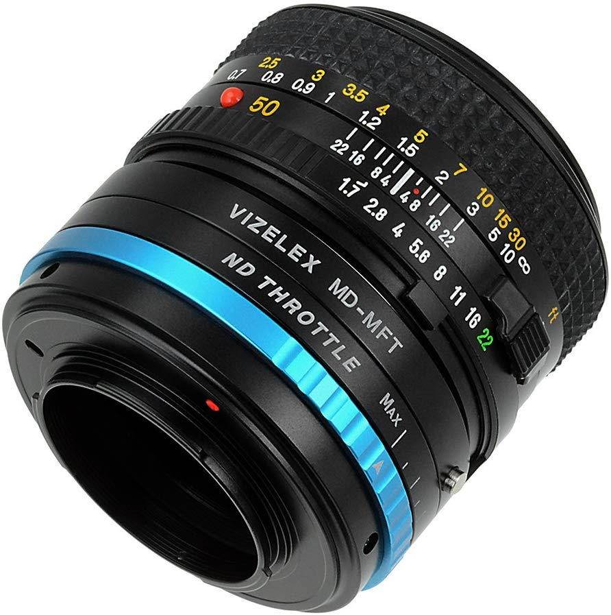 Vizelex ND Throttle Lens Adapter Compatible with Minolta MD Lenses to Micro Four Thirds Mount Cameras