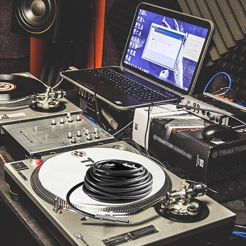 2Pack 50 ft 14 to 14 Speaker Cables True 12AWG Patch Cords 14 Male Inch DJPA Audio Speaker Cable 12 Gauge Wire