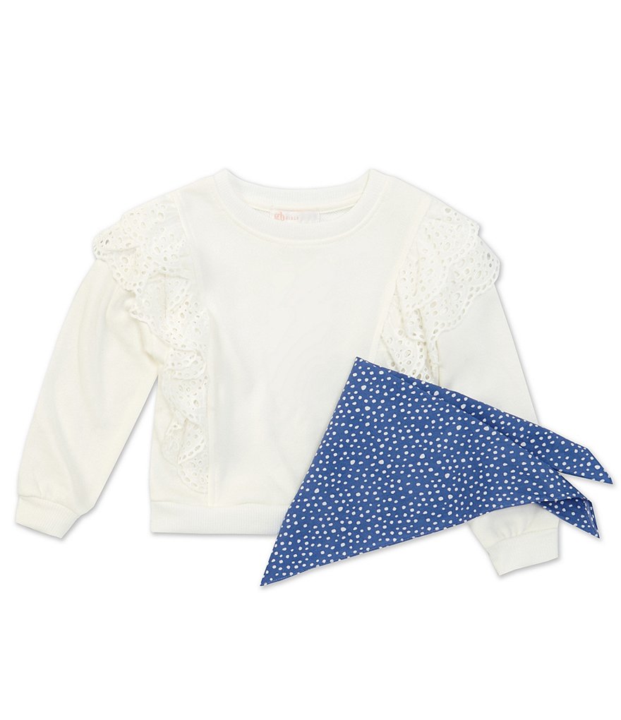 Flapdoodles Little Girls 2T-6X Long Sleeve Stripe Hoodie