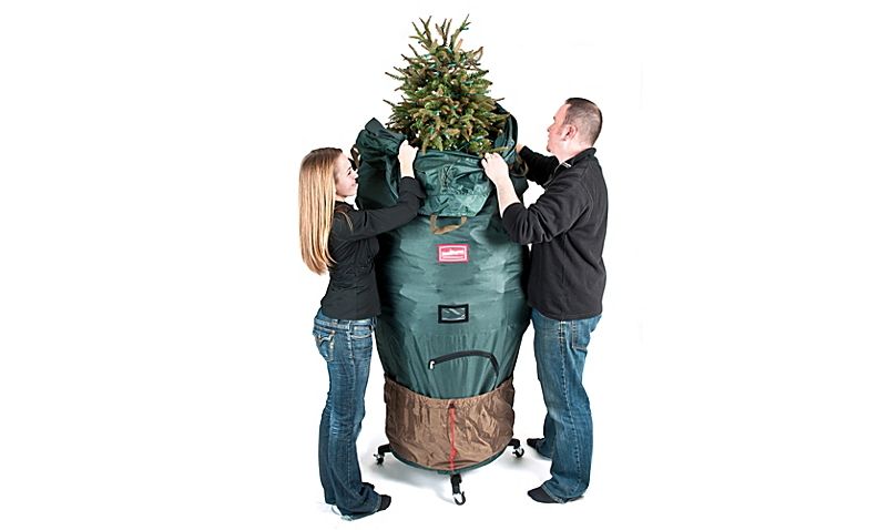 Tree Keeper 23.25" Green Large Adjustable Upright Christmas Tree Protective Storage Bag W/ 2 Way Rolling- Hold 7' Trees