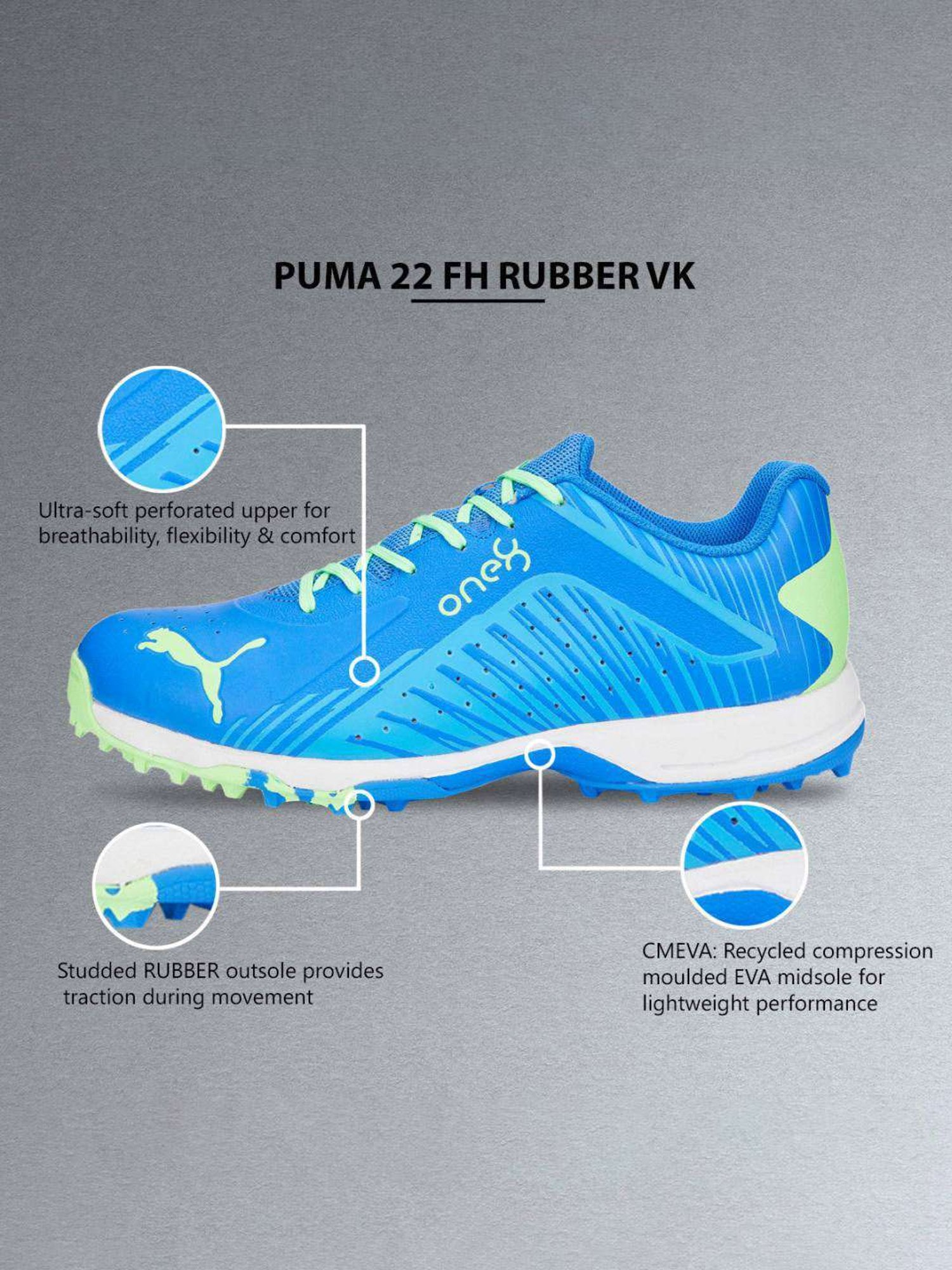 Nivia Men's Track and field-100 Orange Cricket Shoes