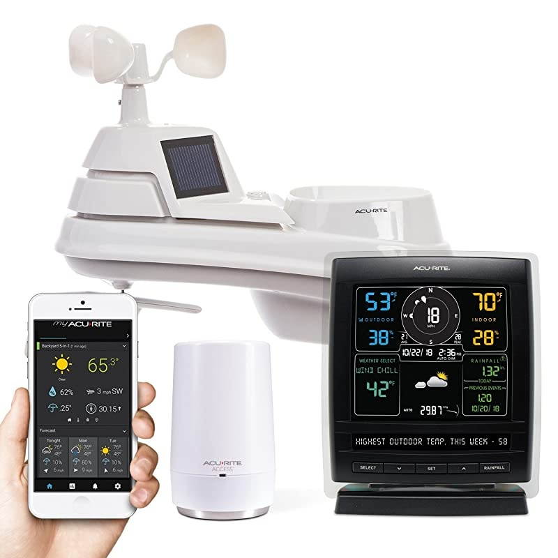 Iris (5-in-1) 01013M Weather Station Access for Remote Monitoring, Compatible with  Alexa