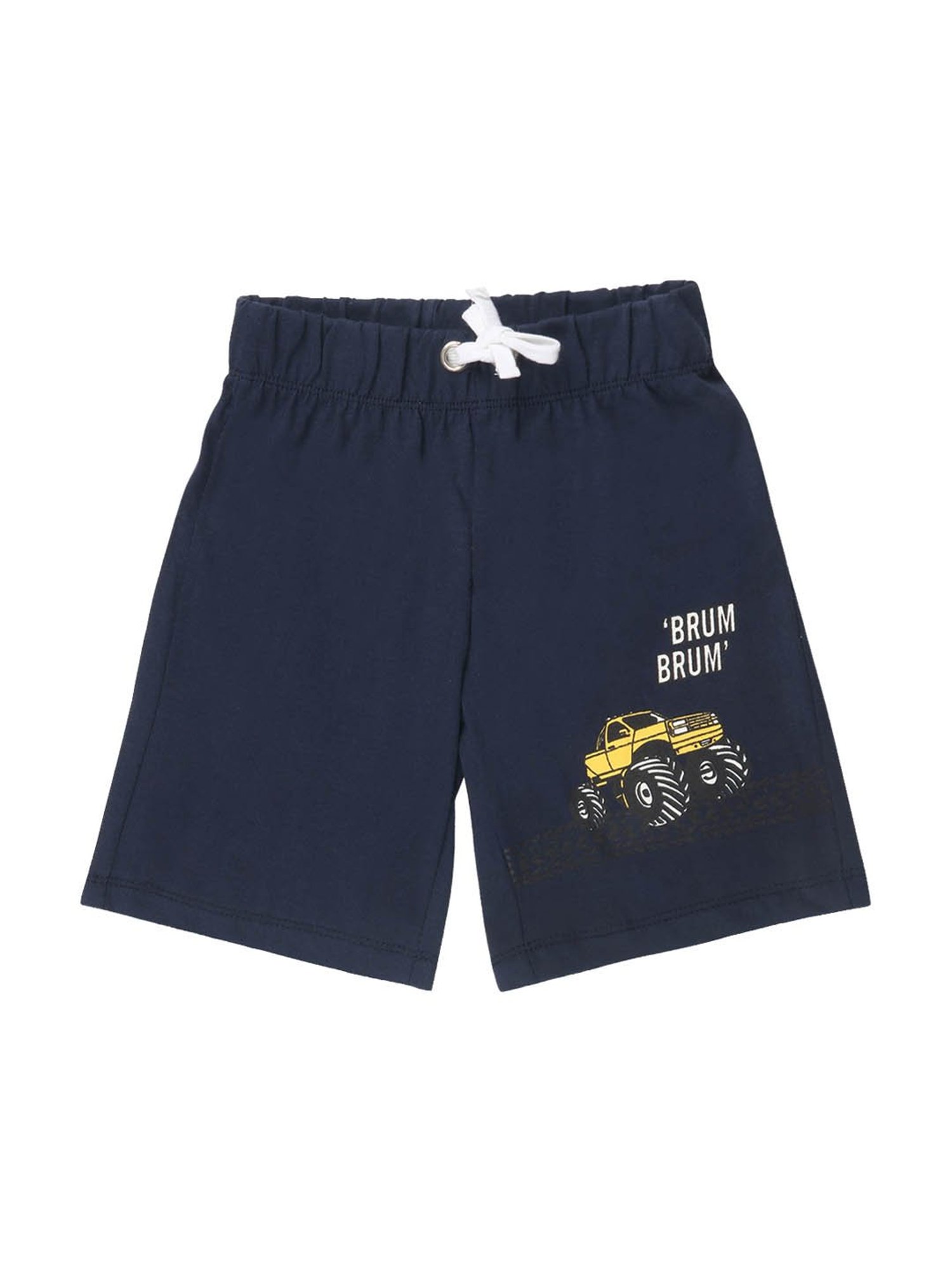 Lazy Shark Kids Red & Navy Printed  T-Shirt with  Shorts