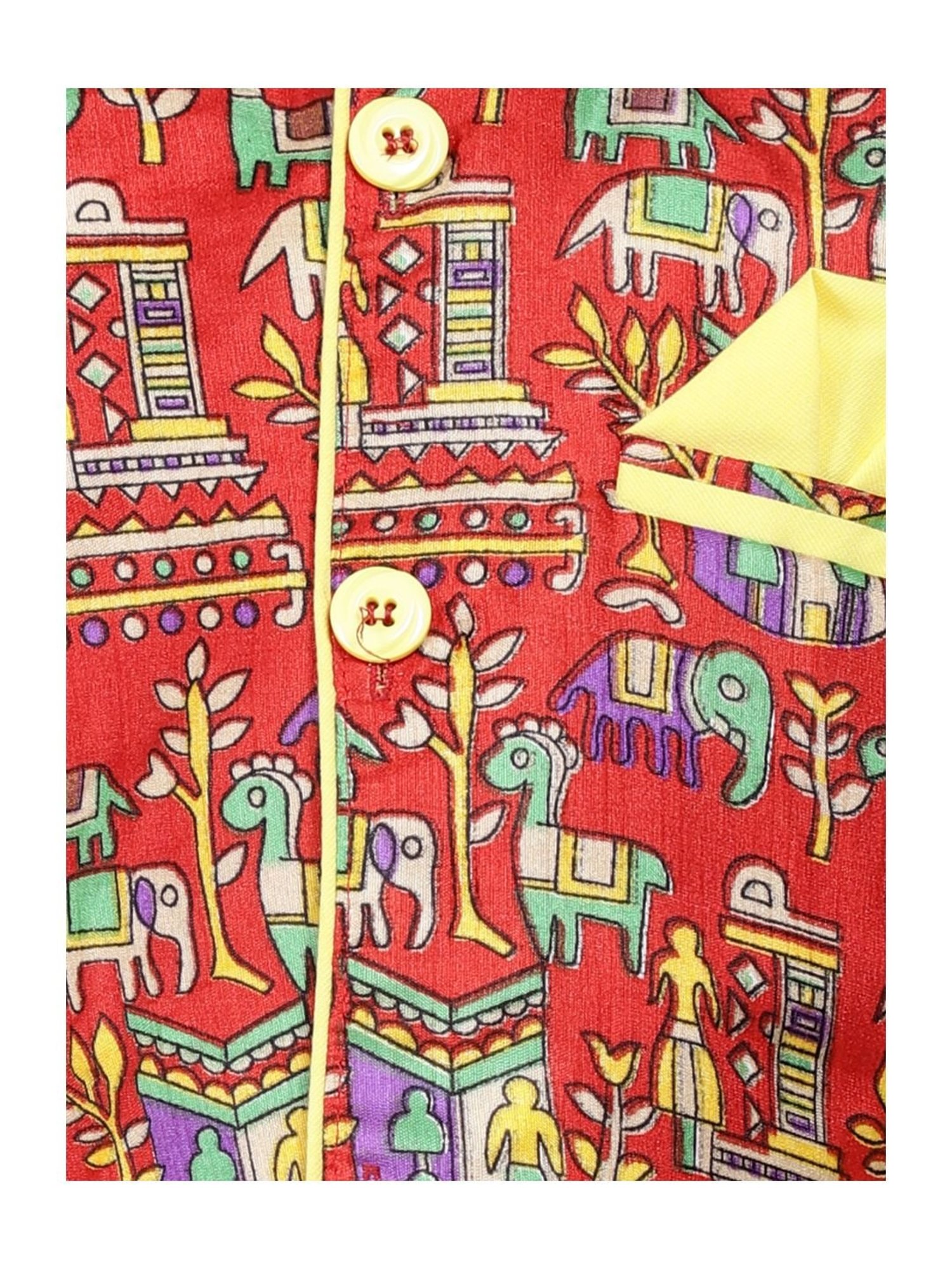 VASTRAMAY Kids Pink & White Floral Print Kurta Set