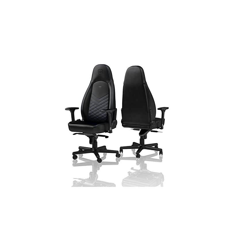 ICON Gaming Chair - Office Chair - Desk Chair - PU Faux Leather - Black/Blue