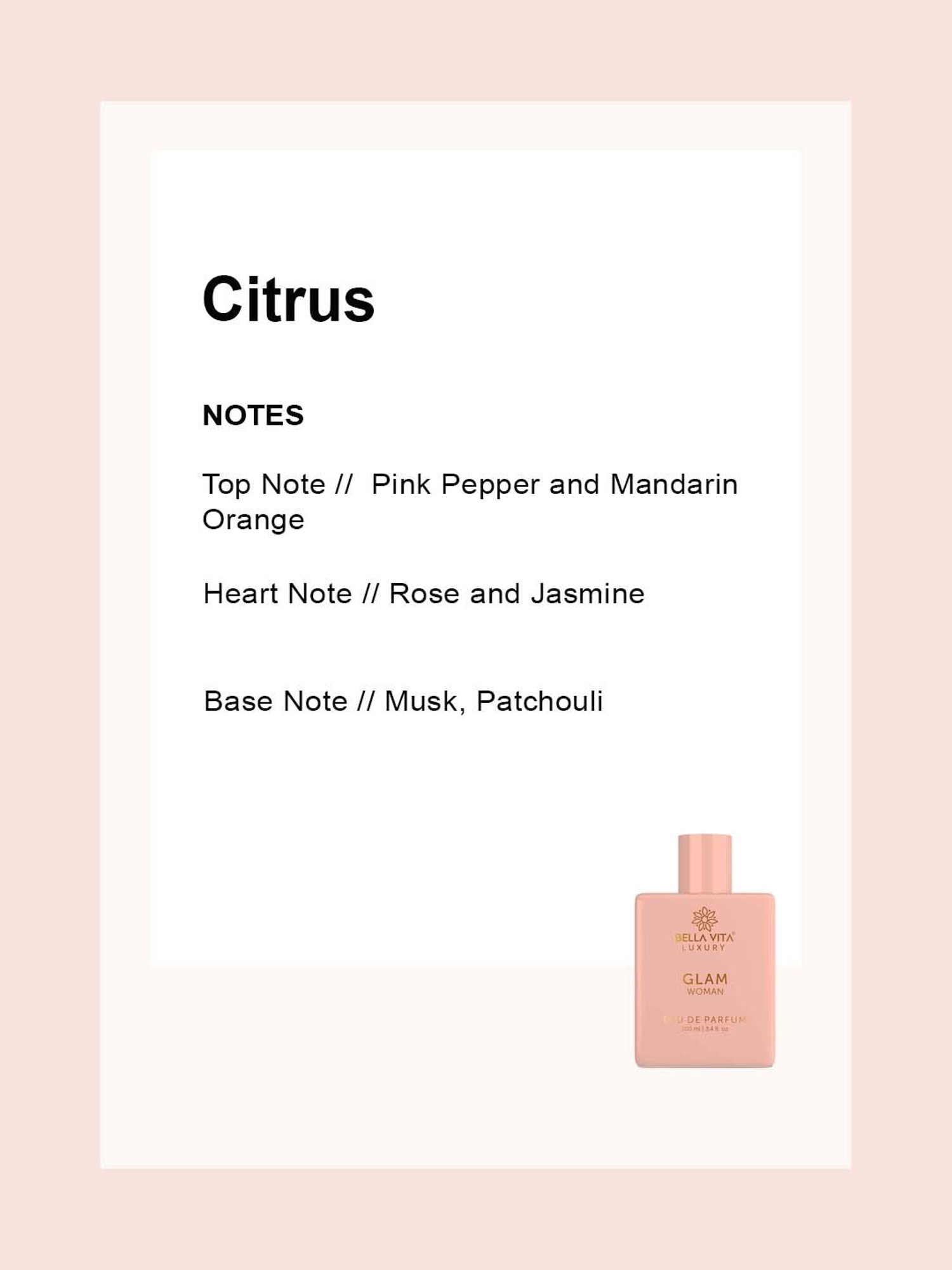 Bella Vita Luxury Glam Perfume for Woman with Fresh and Romantic  Scent,Ideal Gift for her - 100 ml