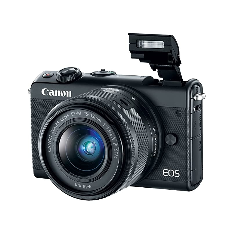 EOS M100 Mirrorless Camera w/ 15-45mm Lens & 55-200mm Lens - Wi-Fi, Bluetooth, and NFC enabled (Black)
