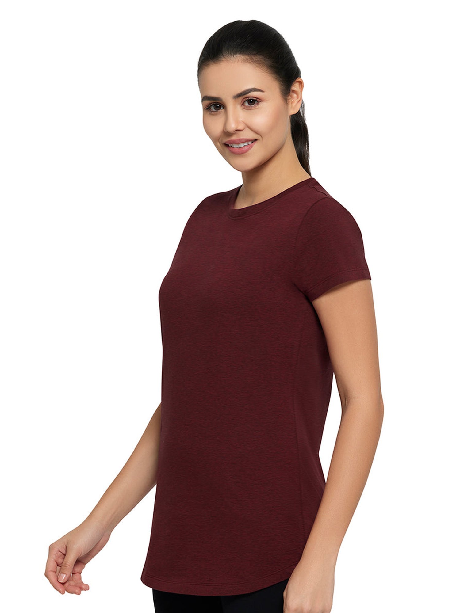 Amante Brown Cotton Sports T-Shirt