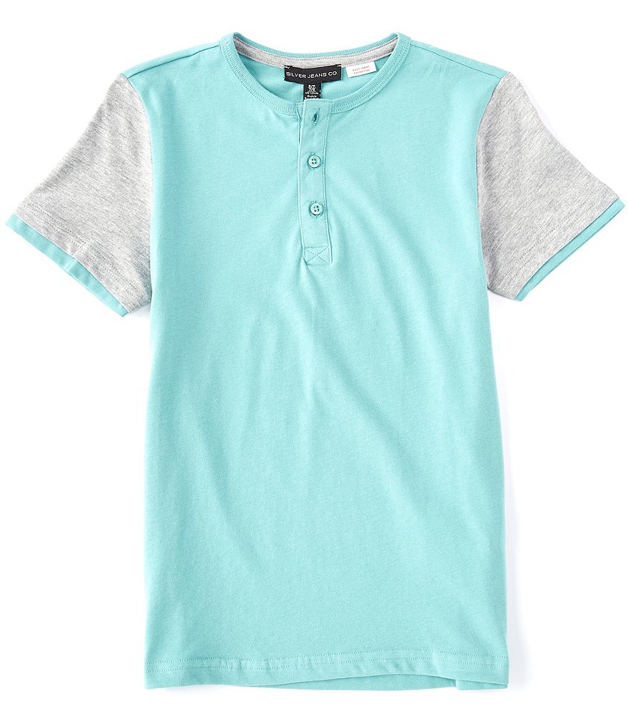 Silver Jeans Co. Big Boys 8-20 Short-Sleeve Colorblock Henley Tee