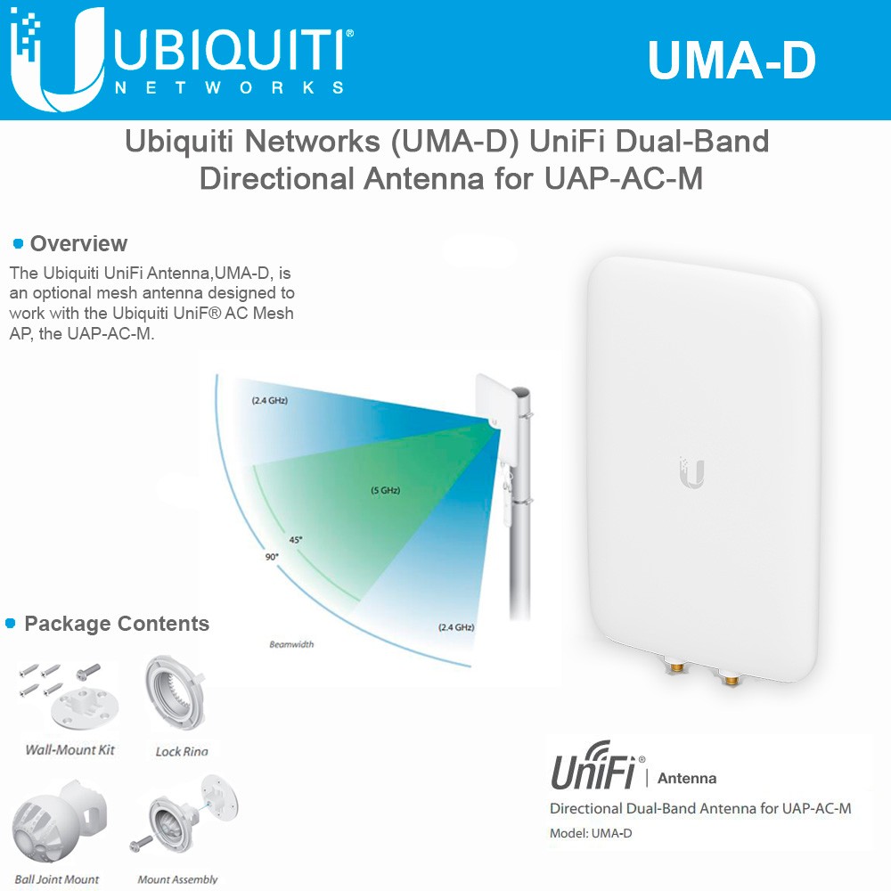 Ubiquiti Networks High Efficiency Dual-Band Directional Mesh Antenna (UMA-D)