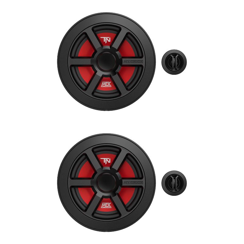 MTX Terminator 6.5 Inch Woofer Cone Component Speaker Pair with 45 Watt RMS (2 Pack)
