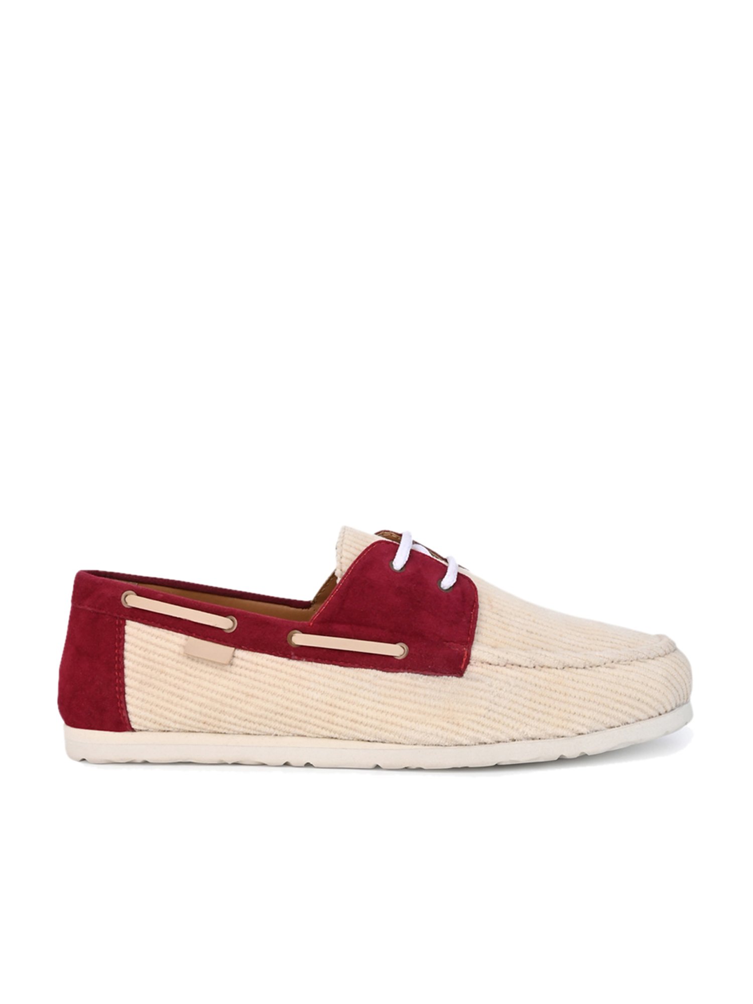 Styli Men's Beige Boat Shoes