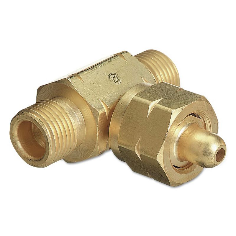 Western Enterprises T-62 3000 PSI Oxygen Brass Manifold Tee Coupler
