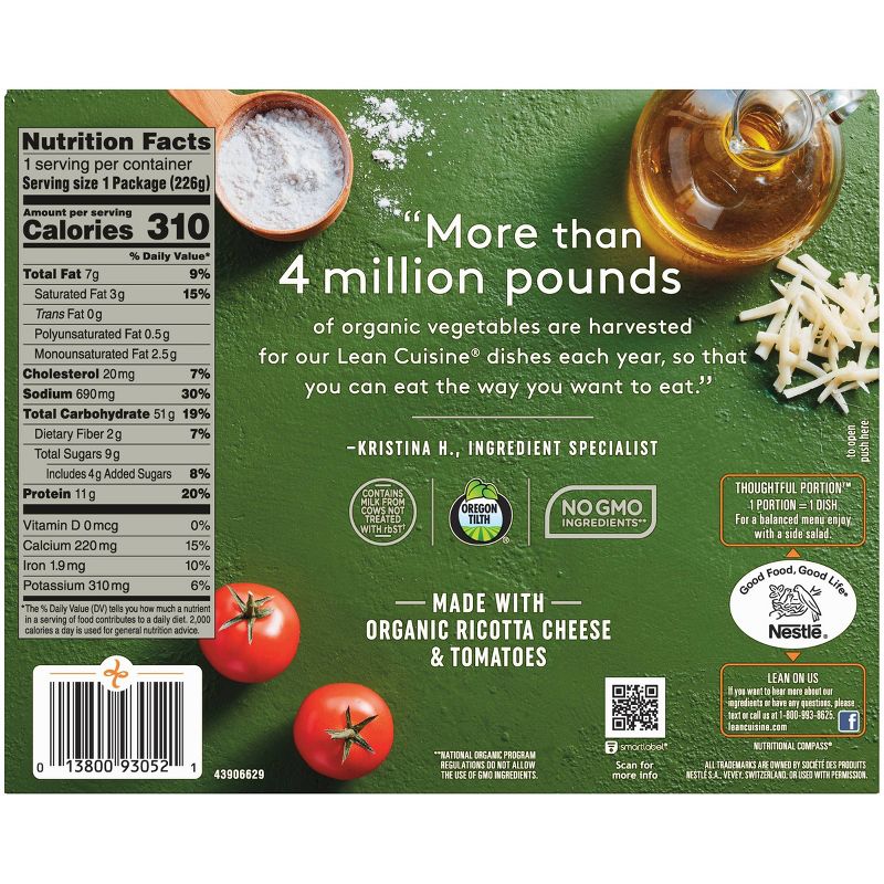 Lean Cuisine Marketplace Frozen Ricotta Cheese and Spinach Ravioli - 8oz