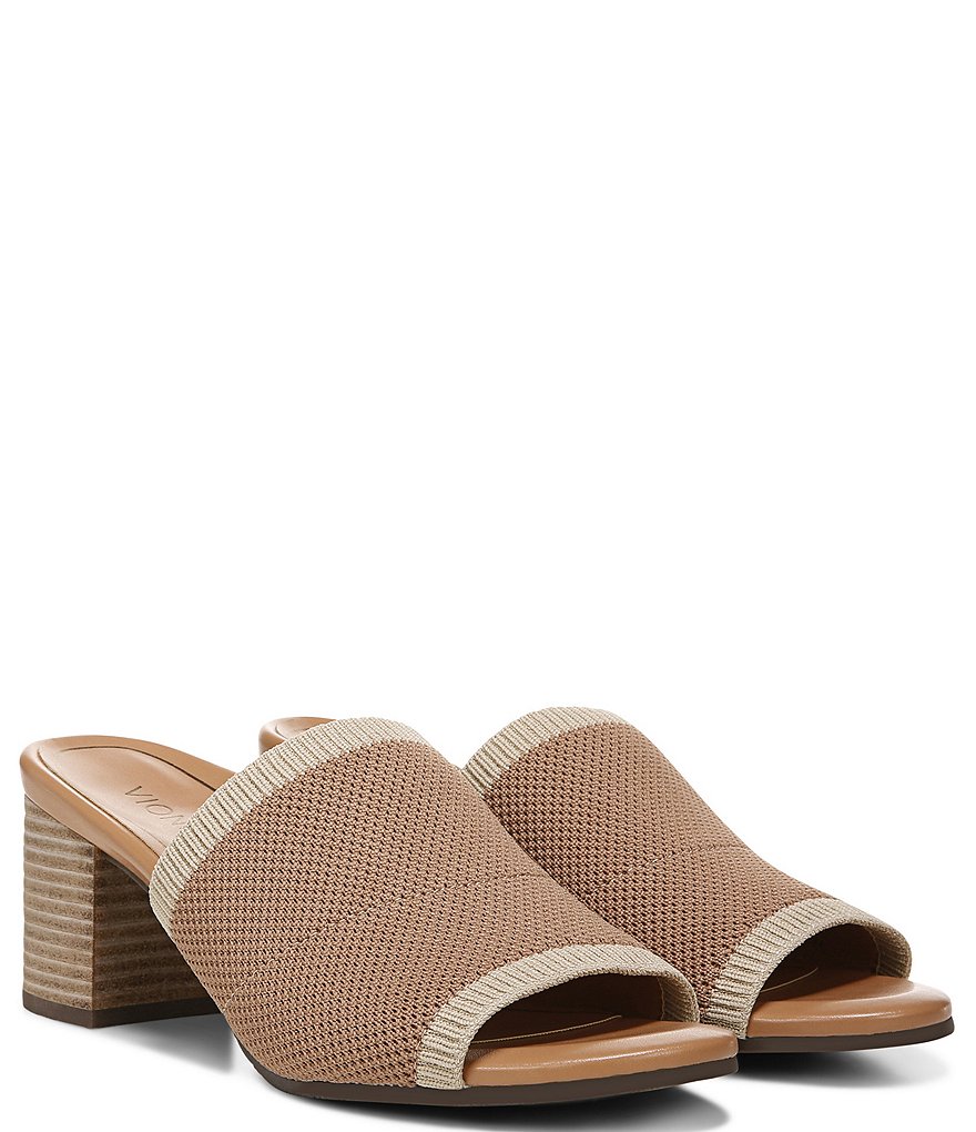 Vionic Fleur Knit Block Heel Mules