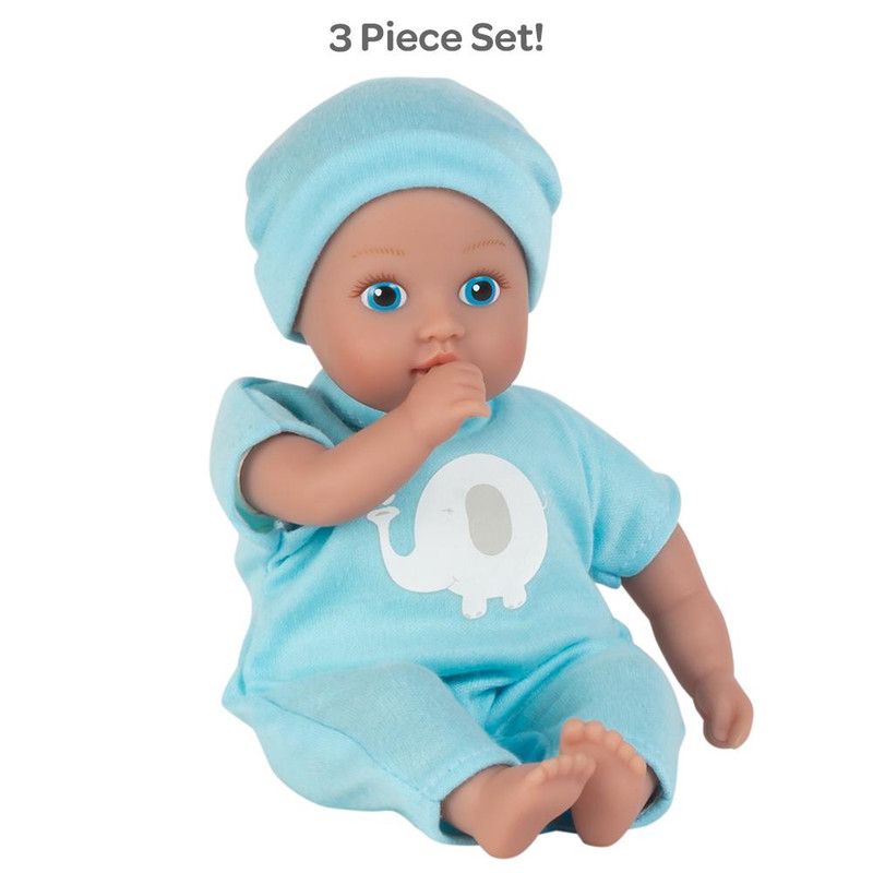 Adora Soft Baby Doll Boy Baby Tot Elephant Dreams 8.5 Mini Vinyl Doll, Cuddly Weighted Body, Blue Eyes