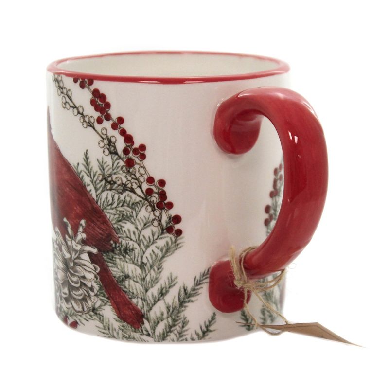 Tabletop 4.0" Cardinal Mug Christmas Red Bird Berries Park Designs  -  Drinkware