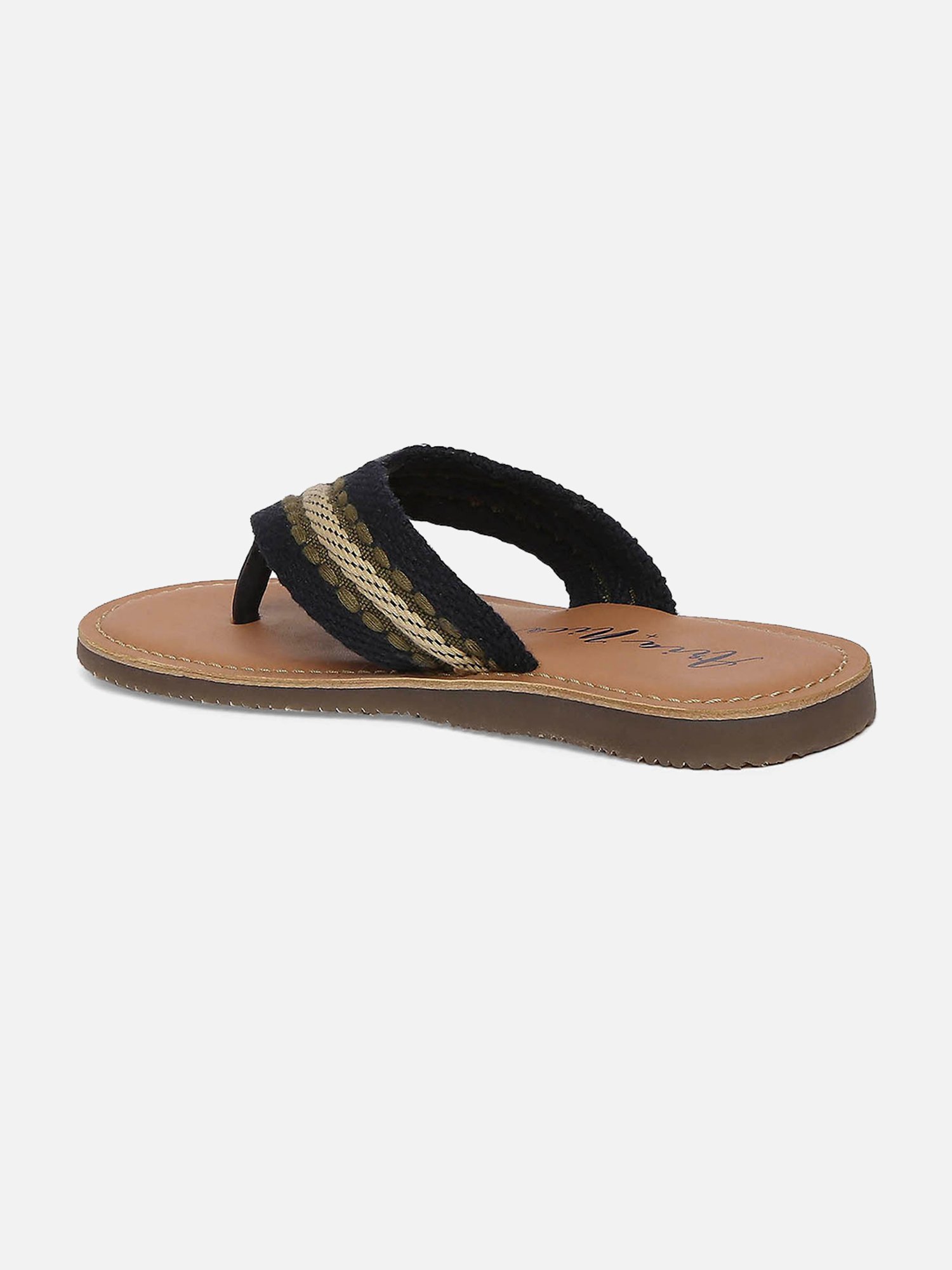 Aria Nica Kids Slam Navy & Tan Flip Flops