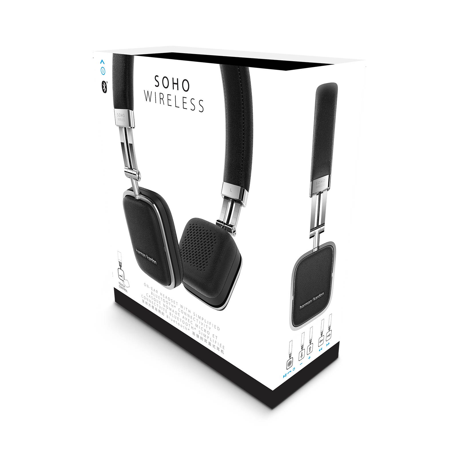 Harman Kardon Soho Wireless Bluetooth Headphones with NFC Black