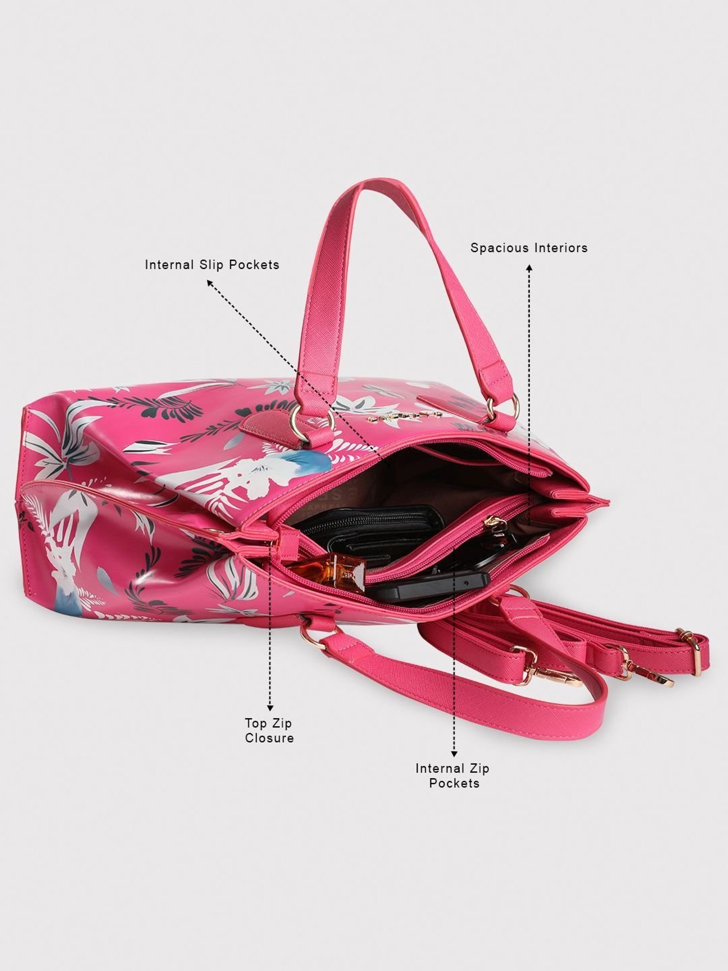 Tohl Avon Black Solid Medium Handbag