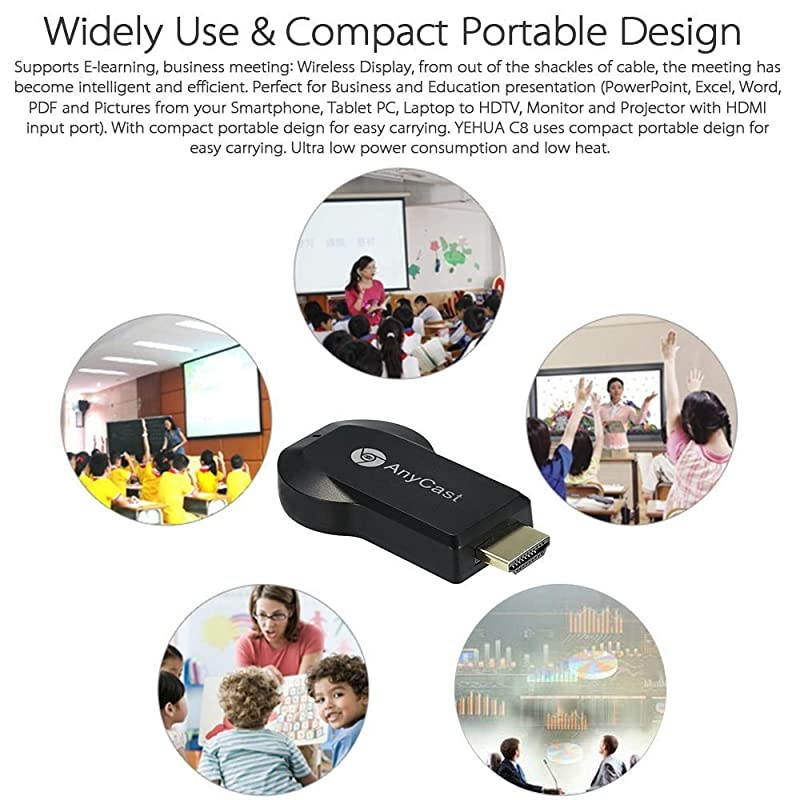 Display Dongle Wireless HDMI Dongle 1080P Airplay Dongle Digital AV to HDMI Connector for iOSAndroidSamsungiPhoneiPad Support DLNAAirplay MirrorMiracast Ezcast Support Upgrade