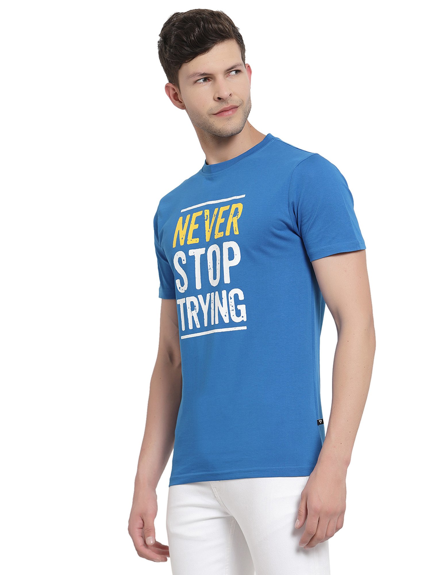 Proteens Royal Blue Printed Round Neck T-Shirt