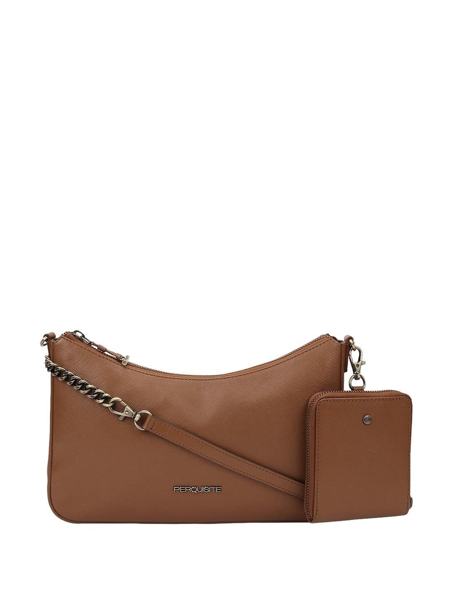 PERQUISITE STEPHANIE Brown Solid Small Sling Handbag