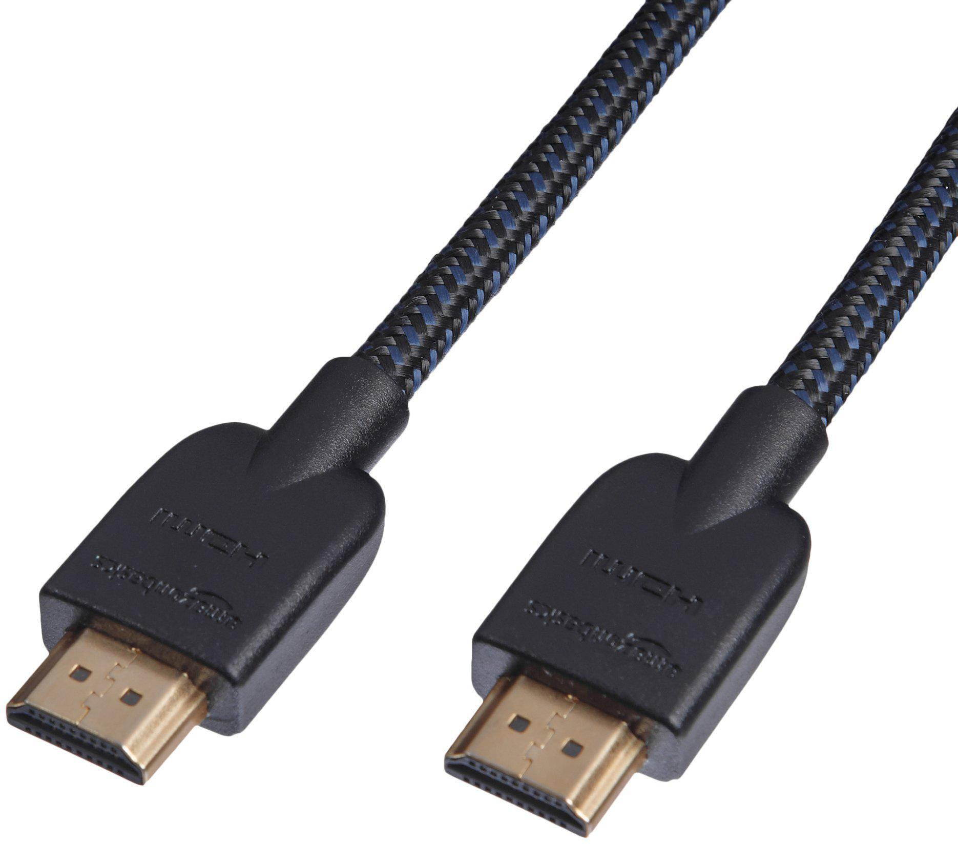 basics braided 4k hdmi to hdmi cable - 15-foot